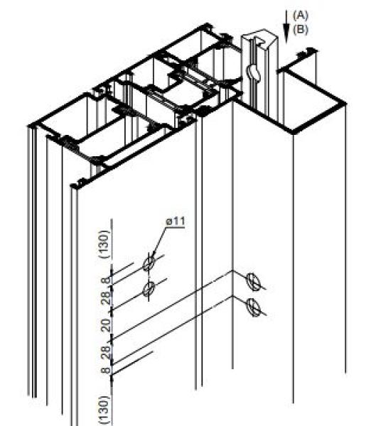 Schüco Aufsatztürband 2tlg. (69/36)